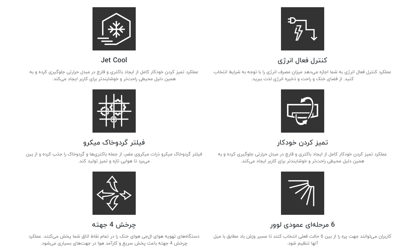 کولرگازی الجی آپشن ها