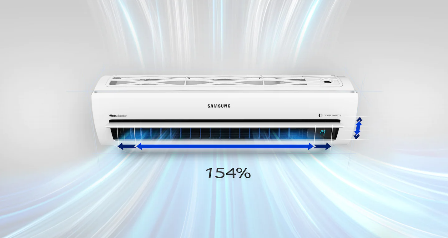 کولرگازی سامسونگ خروج هوای بیشتر
